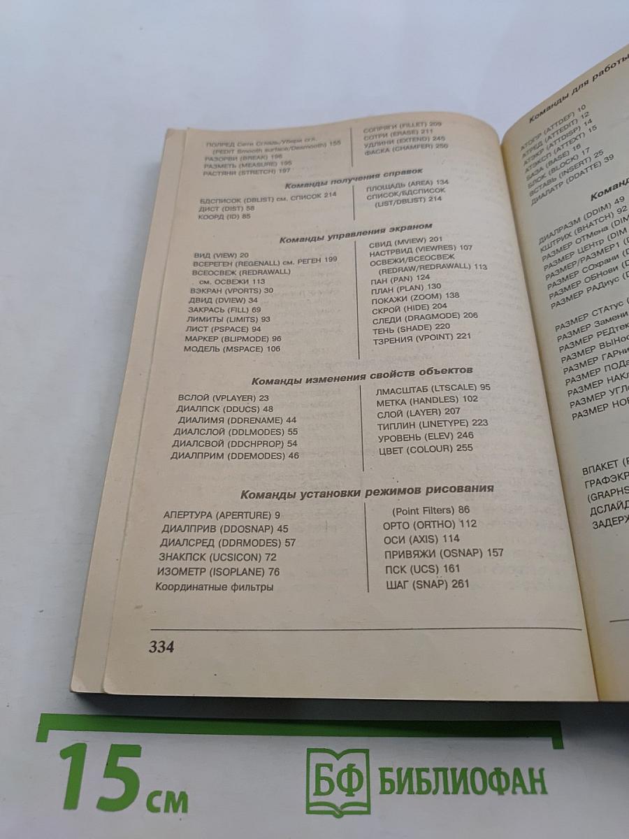 Автокад: Справочник команд