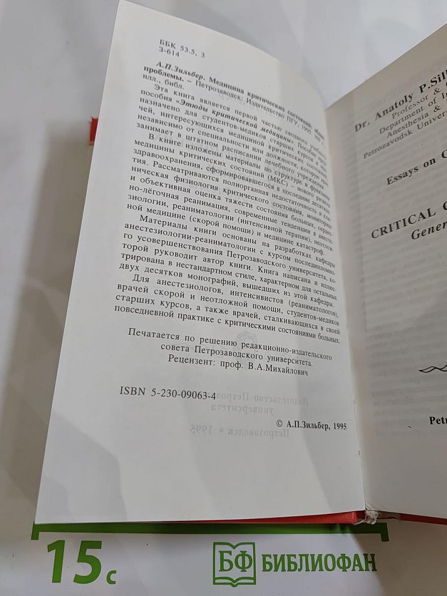 Этюды критической медицины. Книга I: Медицина критических состояний. Общие проблемы