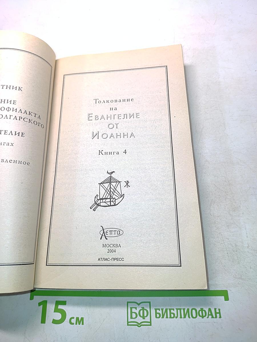 Толкование на Евангелие от Иоанна. Книга 4
