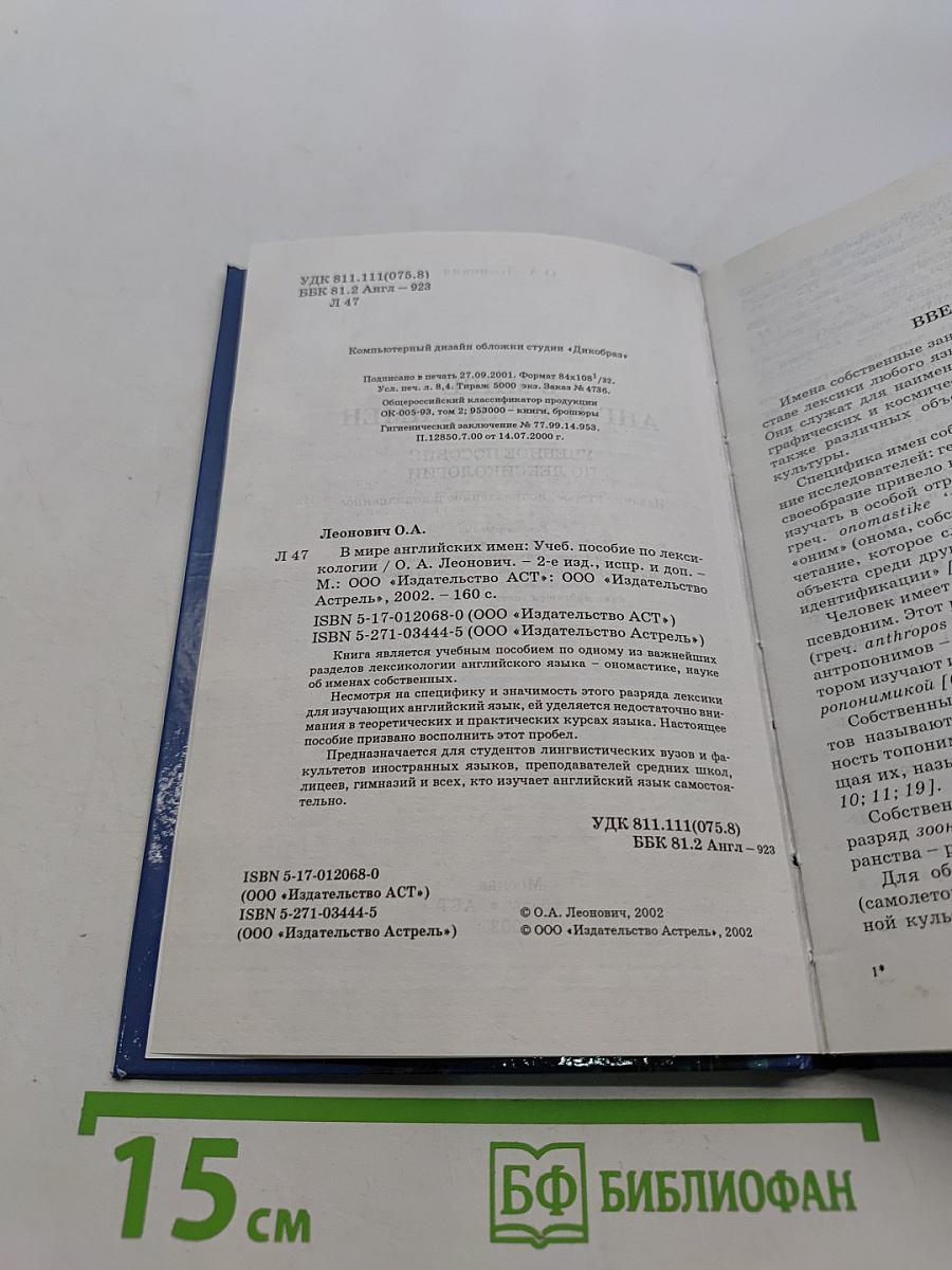 В мире английских имен