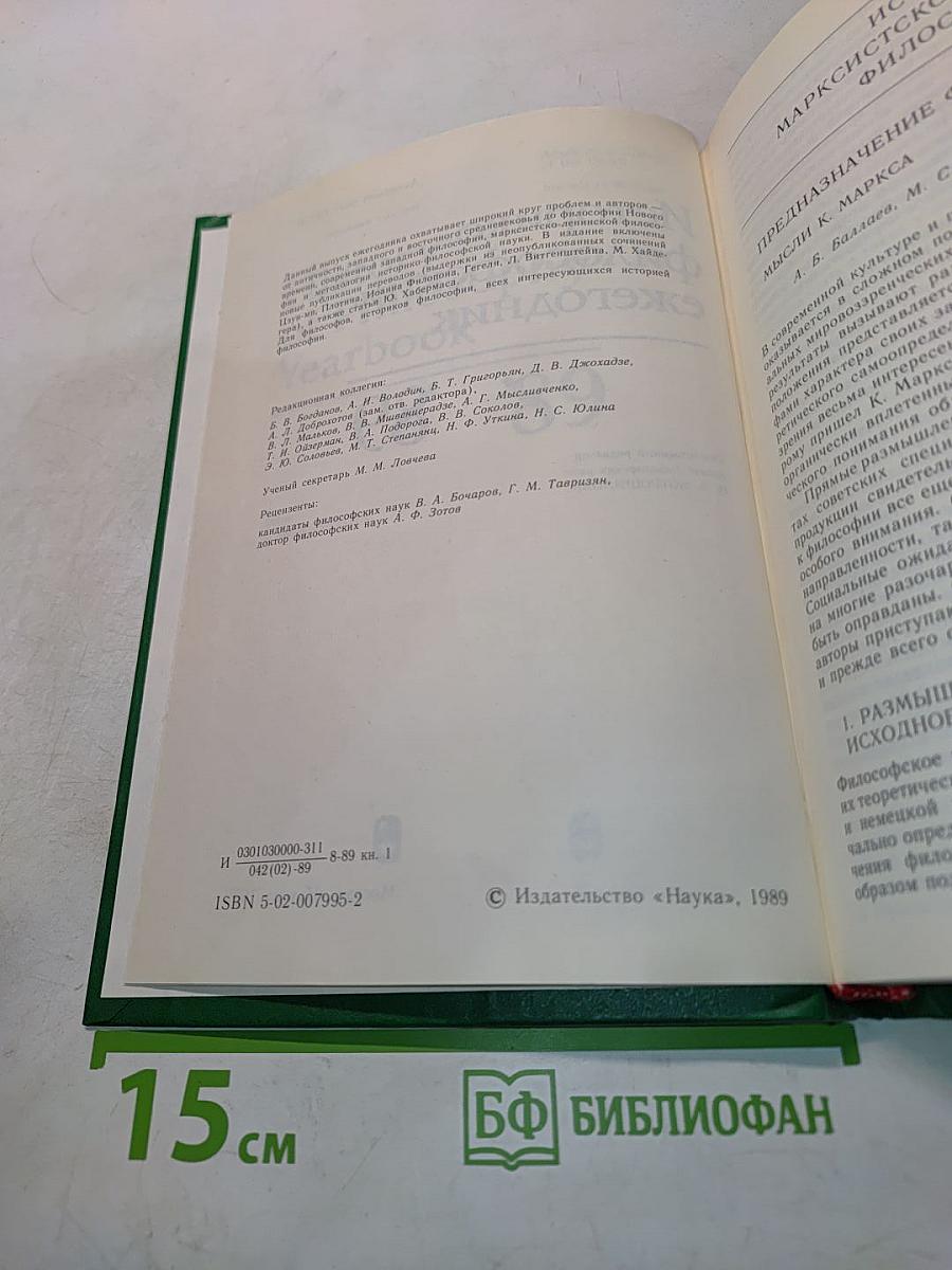 Историко-философский ежегодник 1989