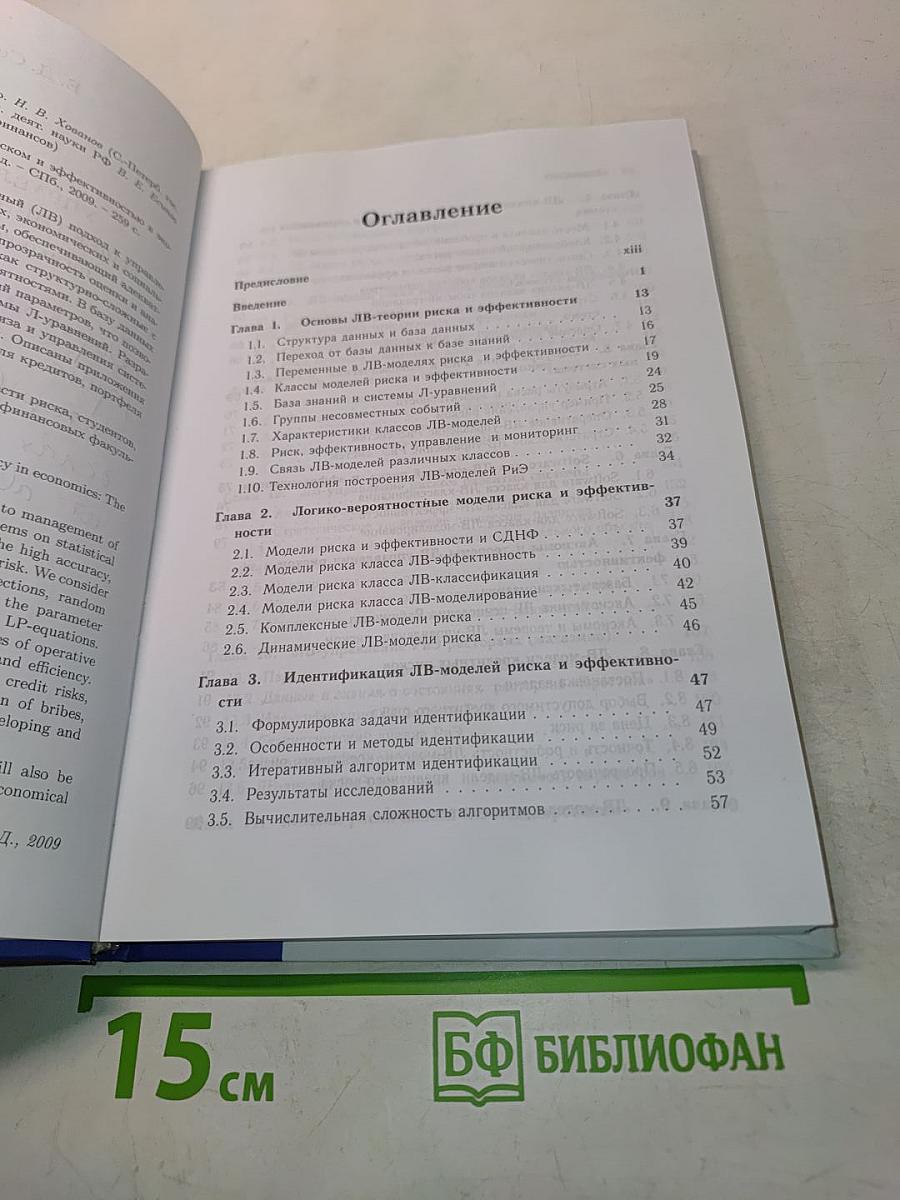 Управление риском и эффективностью в экономике