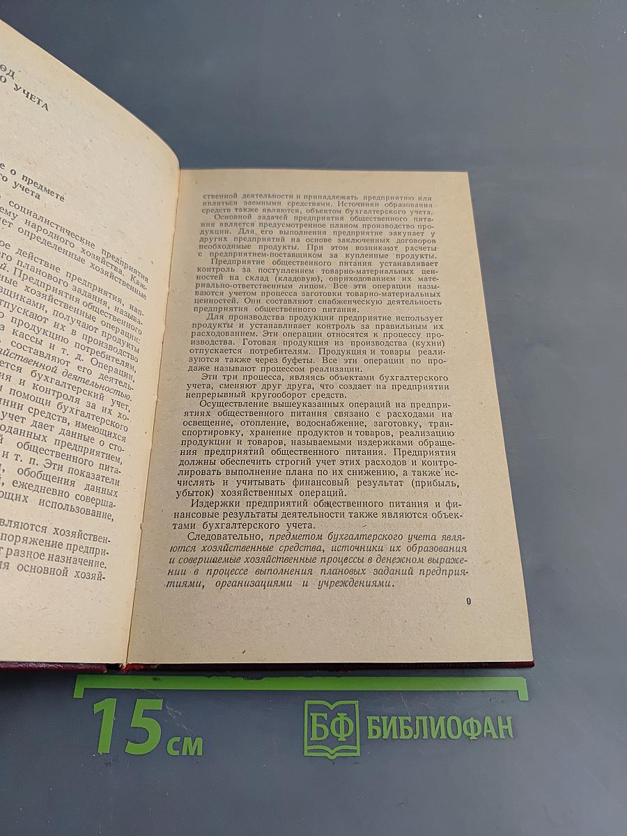 Бухгалтерский учет в общественном питании потребительской кооперации