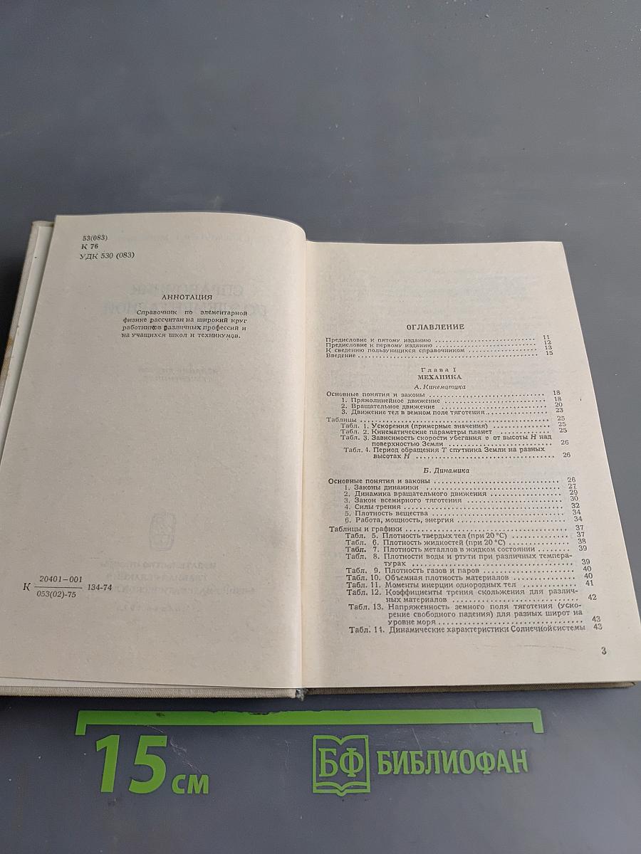 Справочник по элементарной физике