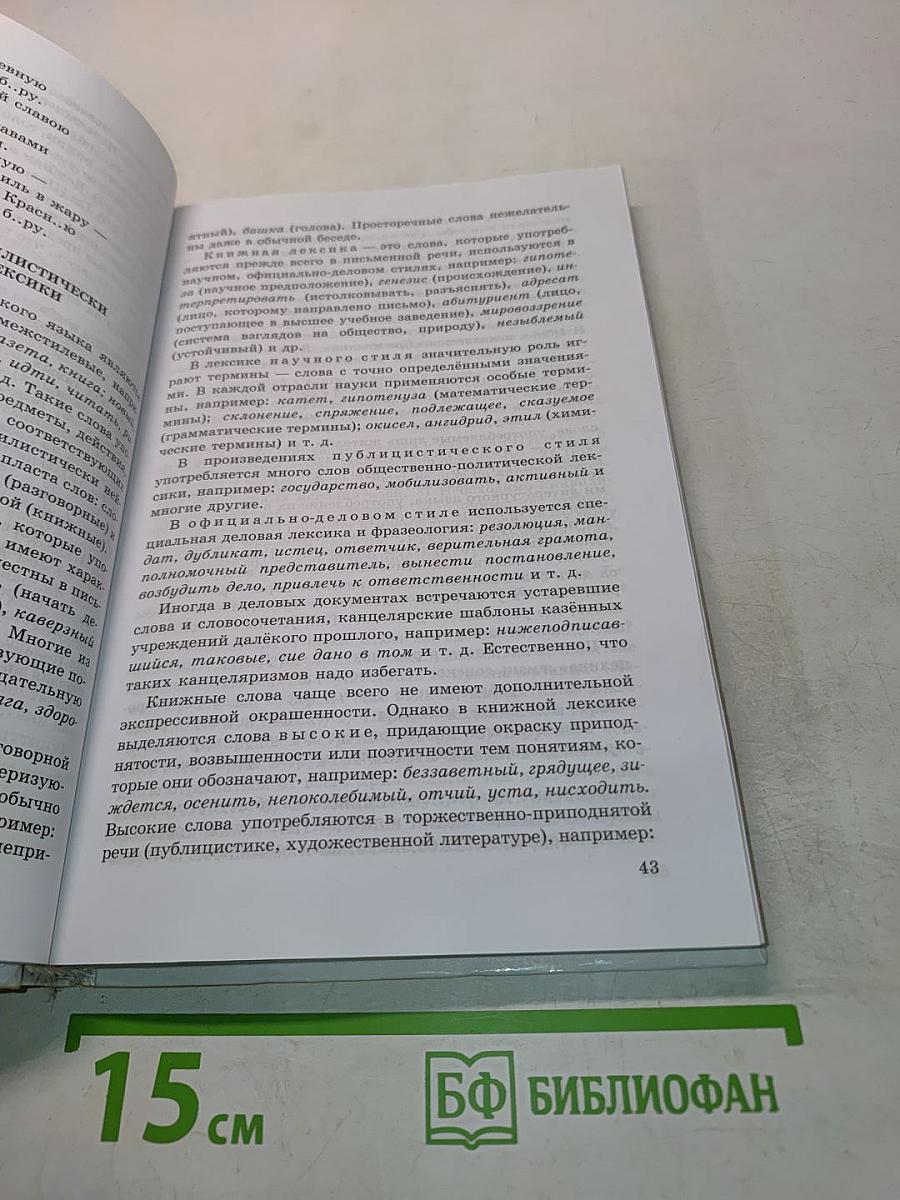 Пособие для занятий по русскому языку в старших классах
