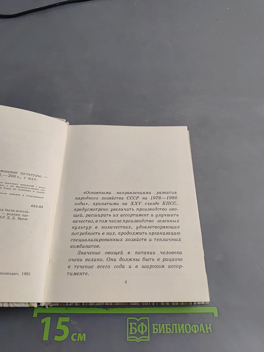 Зеленные и пряные овощные культуры