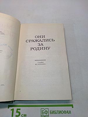 Они сражались за Родину. Главы из романа. Том VII