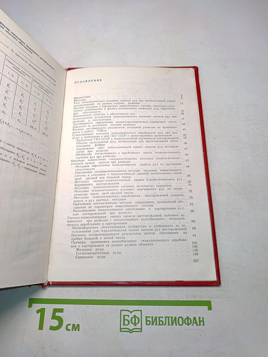 Технологическое опробование и картирование месторождений