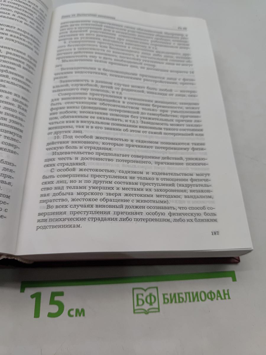 Комментарий к Уголовному кодексу Российской Федерации