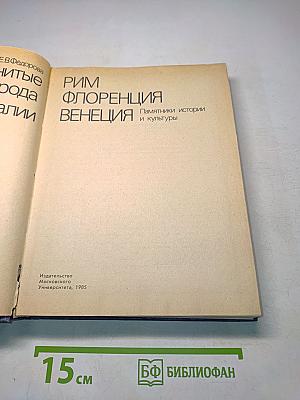 Знаменитые города Италии. Памятники истории и культуры. Рим, Флоренция, Венеция