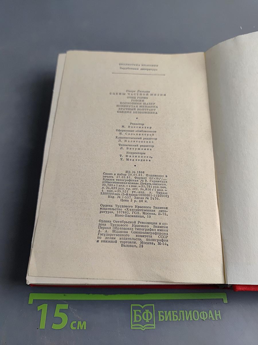 Сцены частной жизни: Отец Горно. Гобсек. Полковник Шабер. Покинутая женщина. Врачный контракт. Обедня грешника