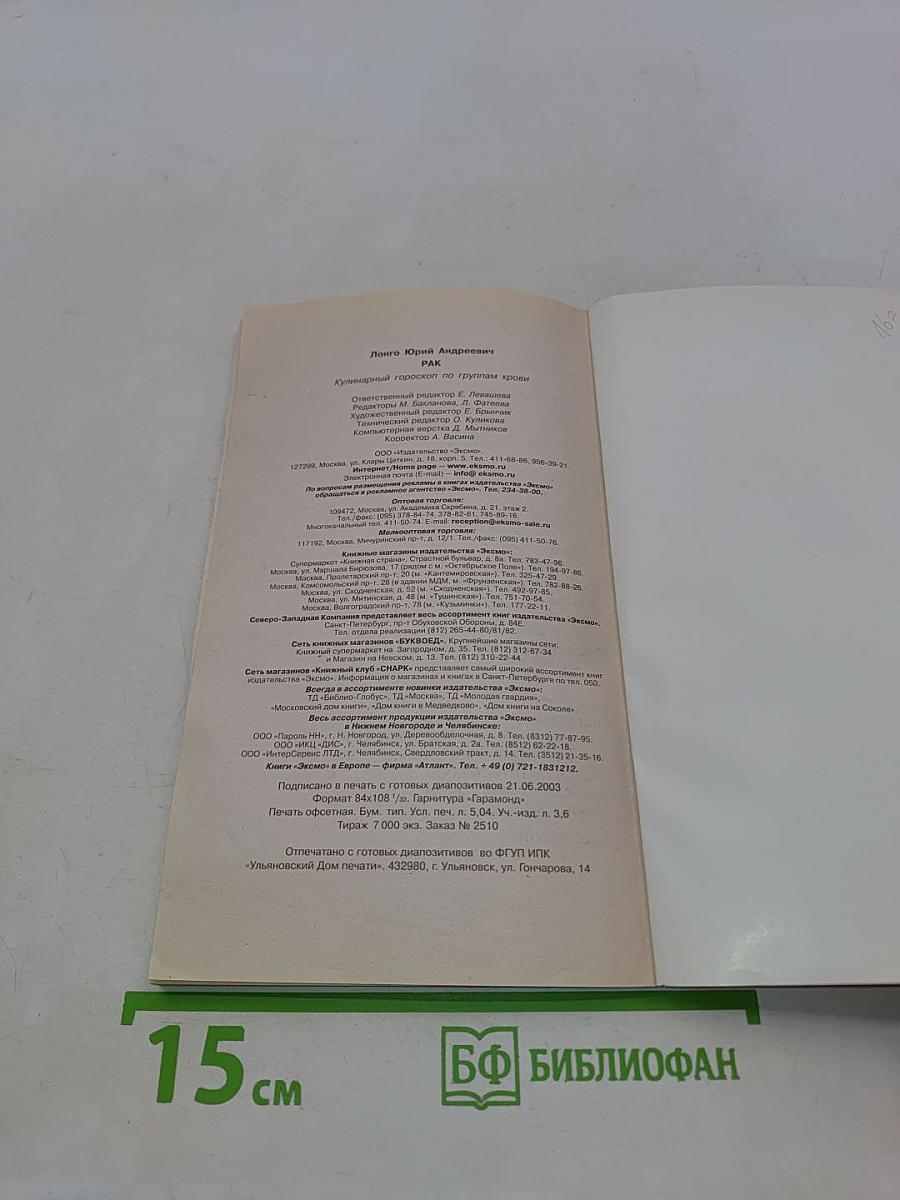 Кулинарный гороскоп по группам крови. Рак