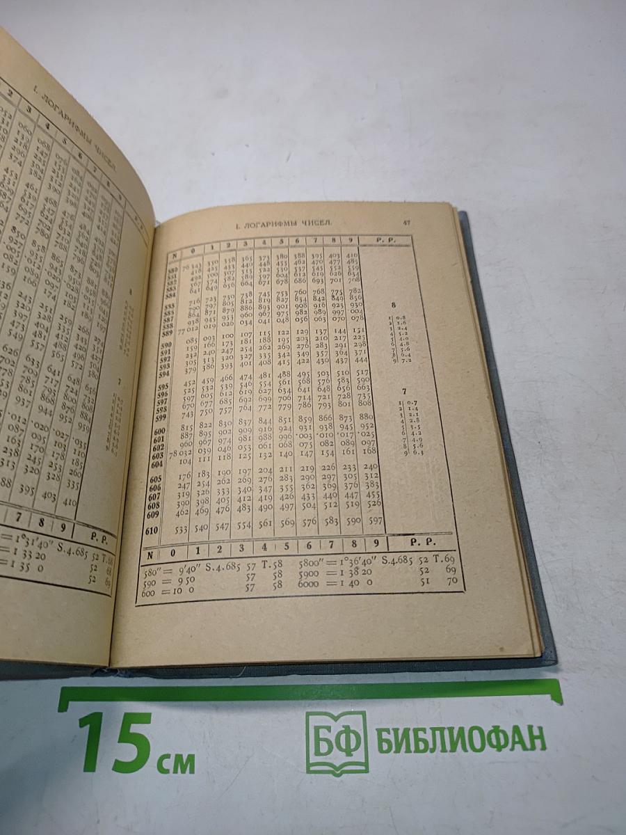 Пятизначные таблицы логарифмов