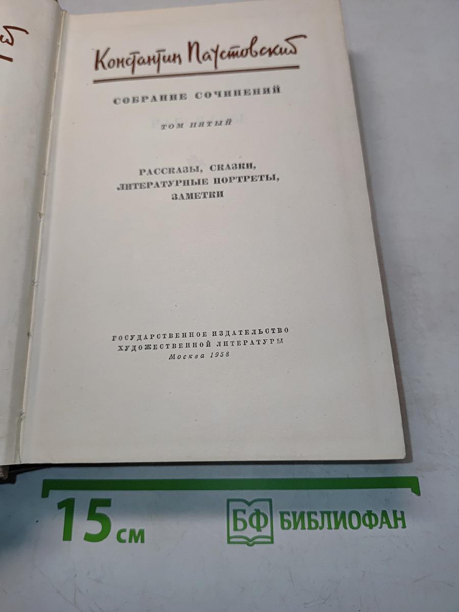 Собрание сочинений. Том пятый. Рассказы, сказки, литературные портреты, заметки
