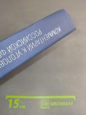 Комментарий к Уголовному кодексу Российской Федерации