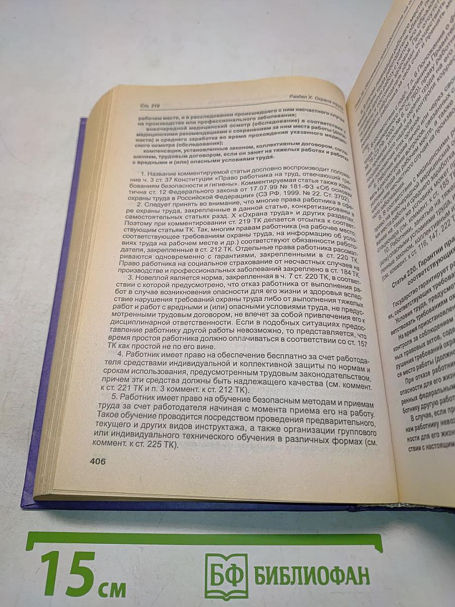 Комментарий к Трудовому кодексу Российской Федерации