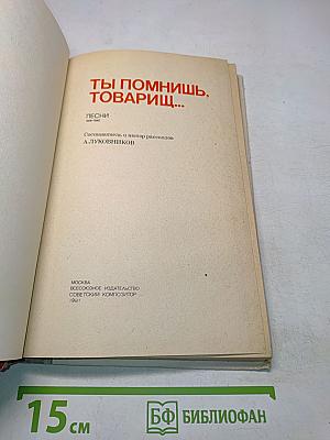 Ты помнишь, товарищ...