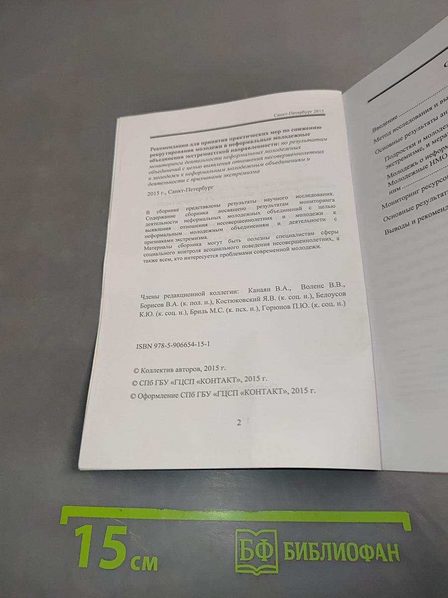 Рекомендации для принятия практических мер по снижению рекрутирования молодежи в неформальные молодежные объединения экстремистской направленности
