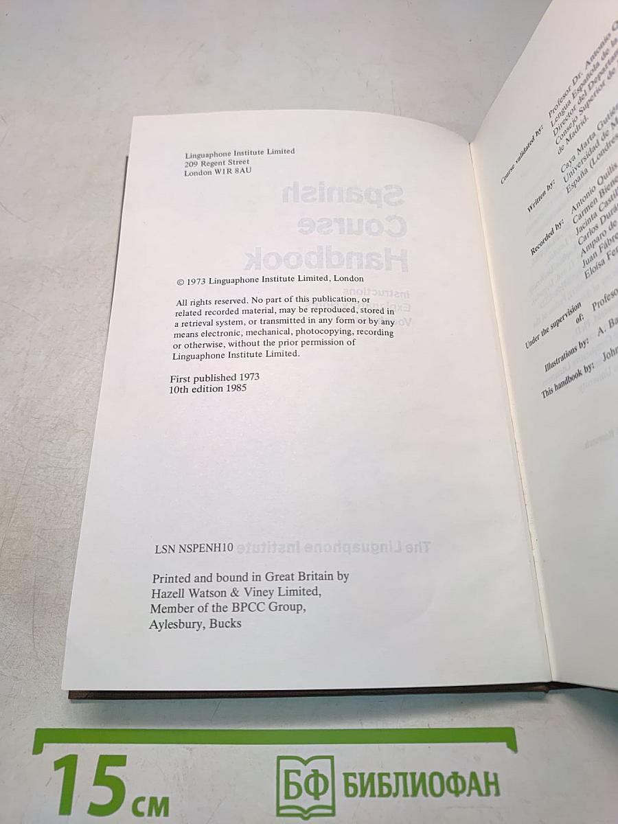 Spanish Course Handbook