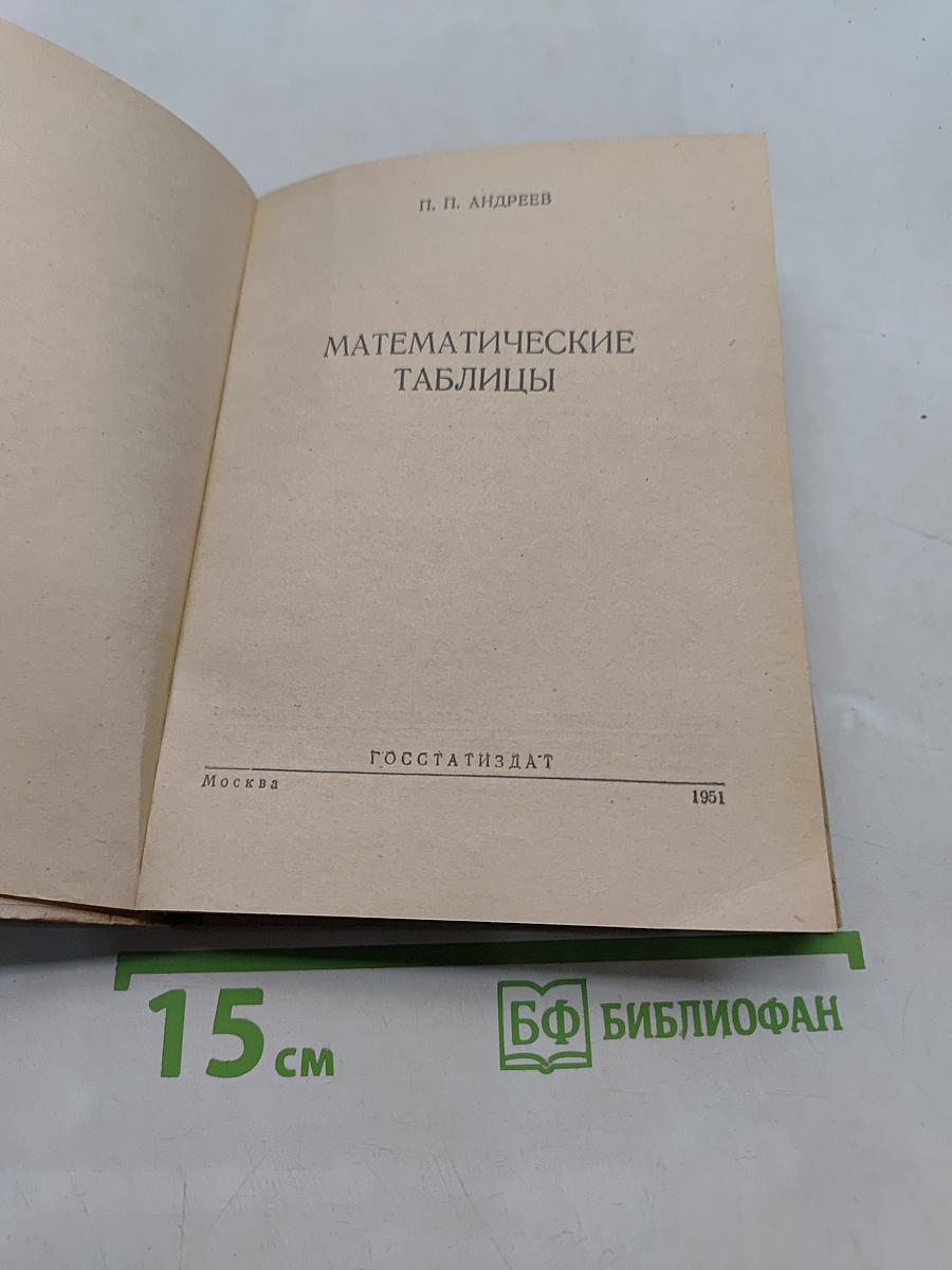 Математические таблицы