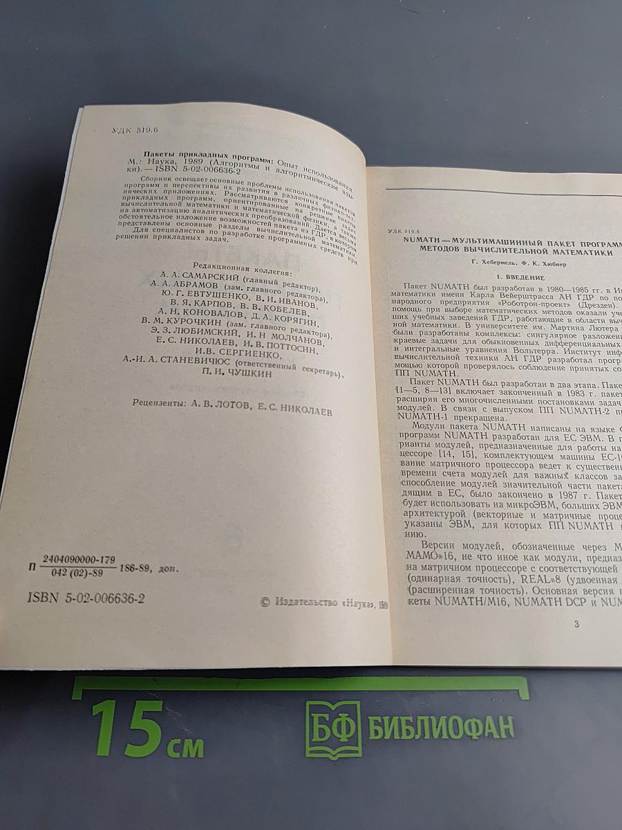 Пакеты прикладных программ. Опыт использования