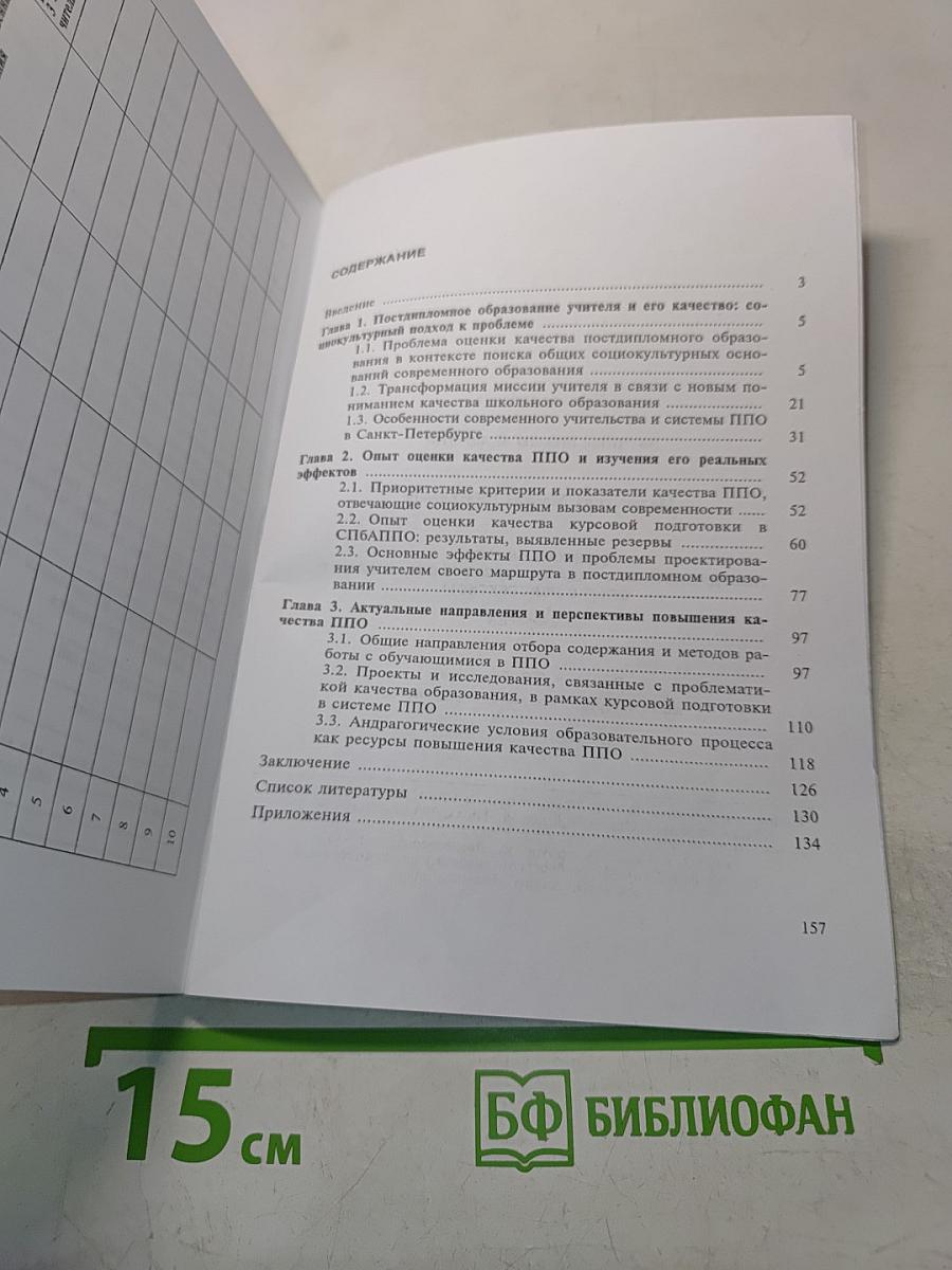 Оценка качества постдипломного педагогического образования: опыт и перспективы