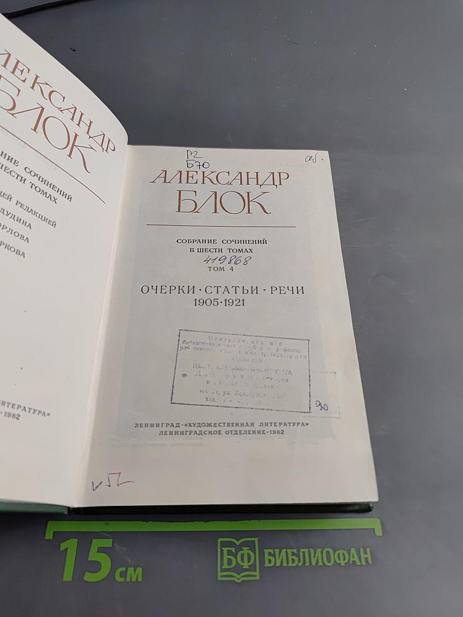 Собрание сочинений в шести томах. Том 4. Очерки, статьи, речи 1905-1921