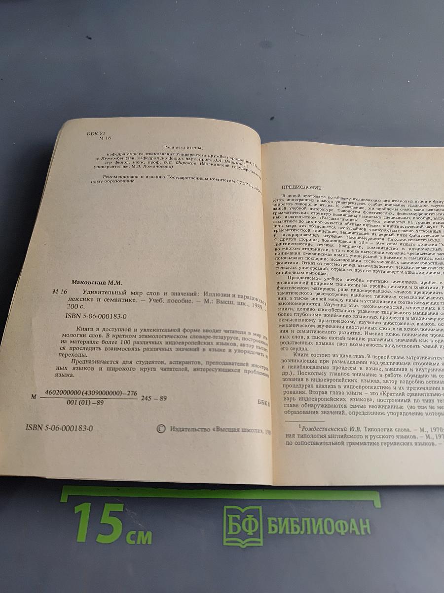 Удивительный мир слов и значений. Иллюзии и парадоксы в лексике и семантике