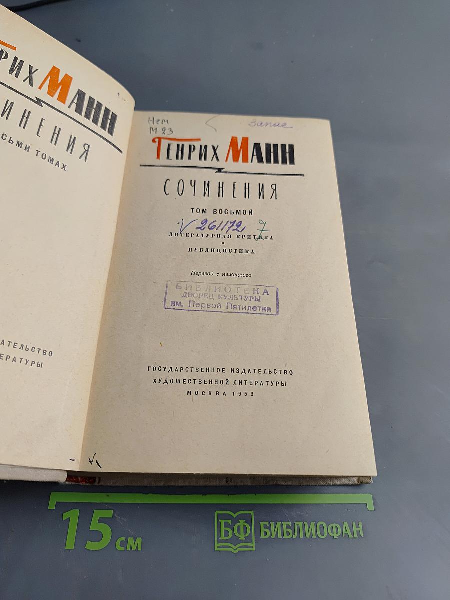 Сочинения. Том восьмой