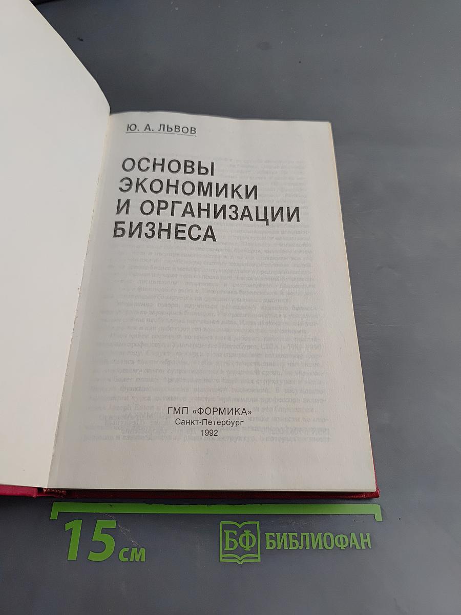 Основы экономики и организации бизнеса