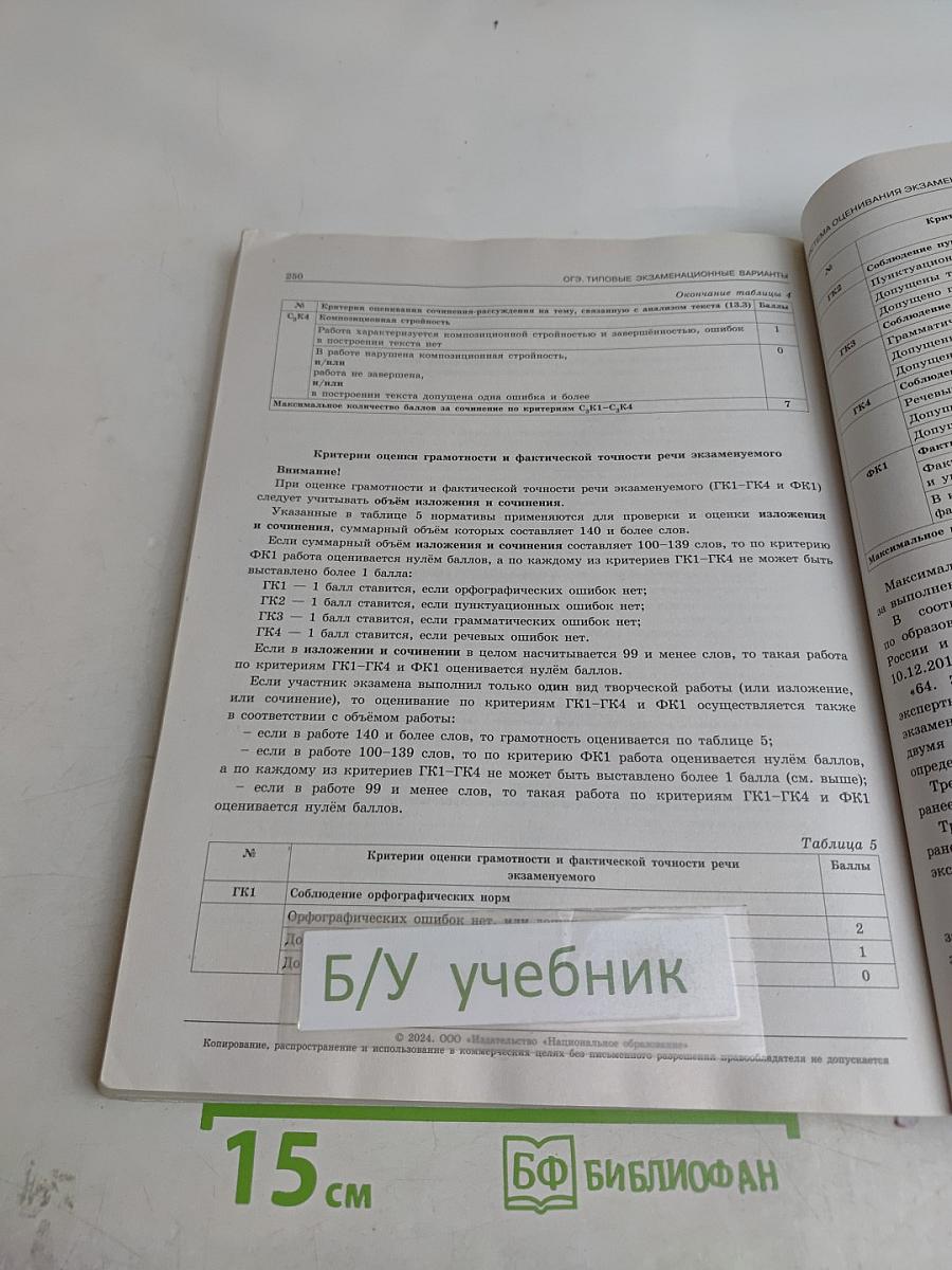 ОГЭ. Русский язык. Типовые экзаменационные варианты. 36 вариантов