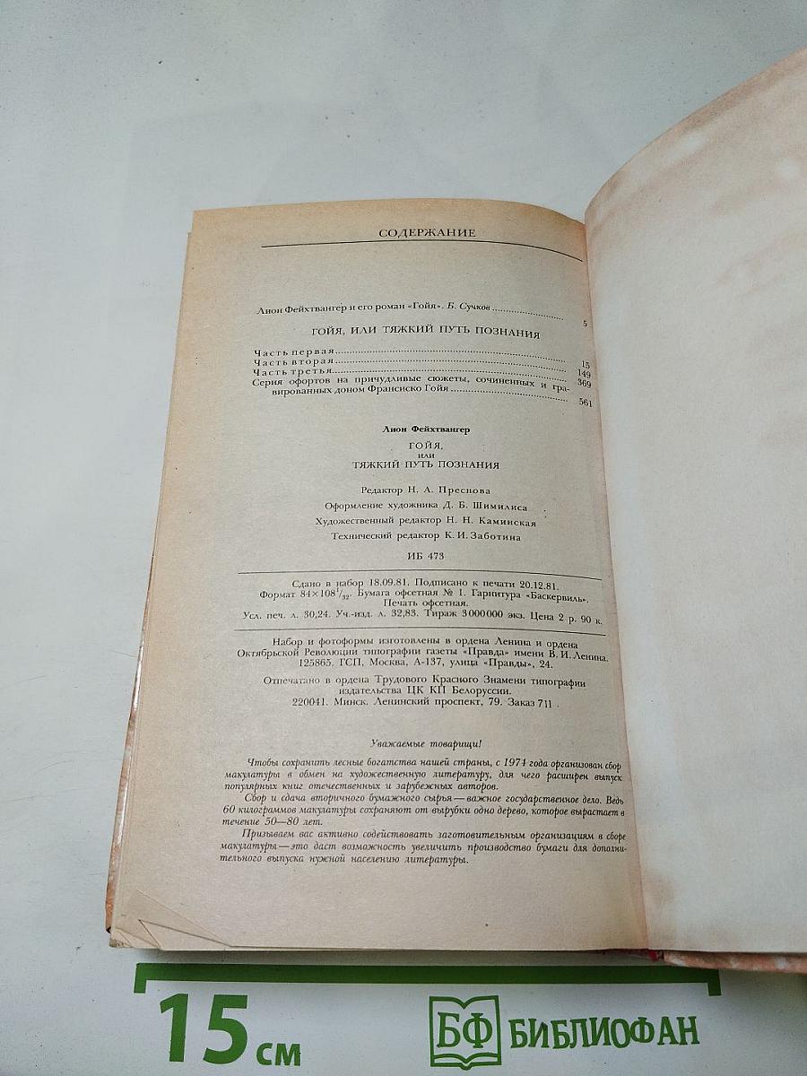Гойя, или Тяжкий путь познания