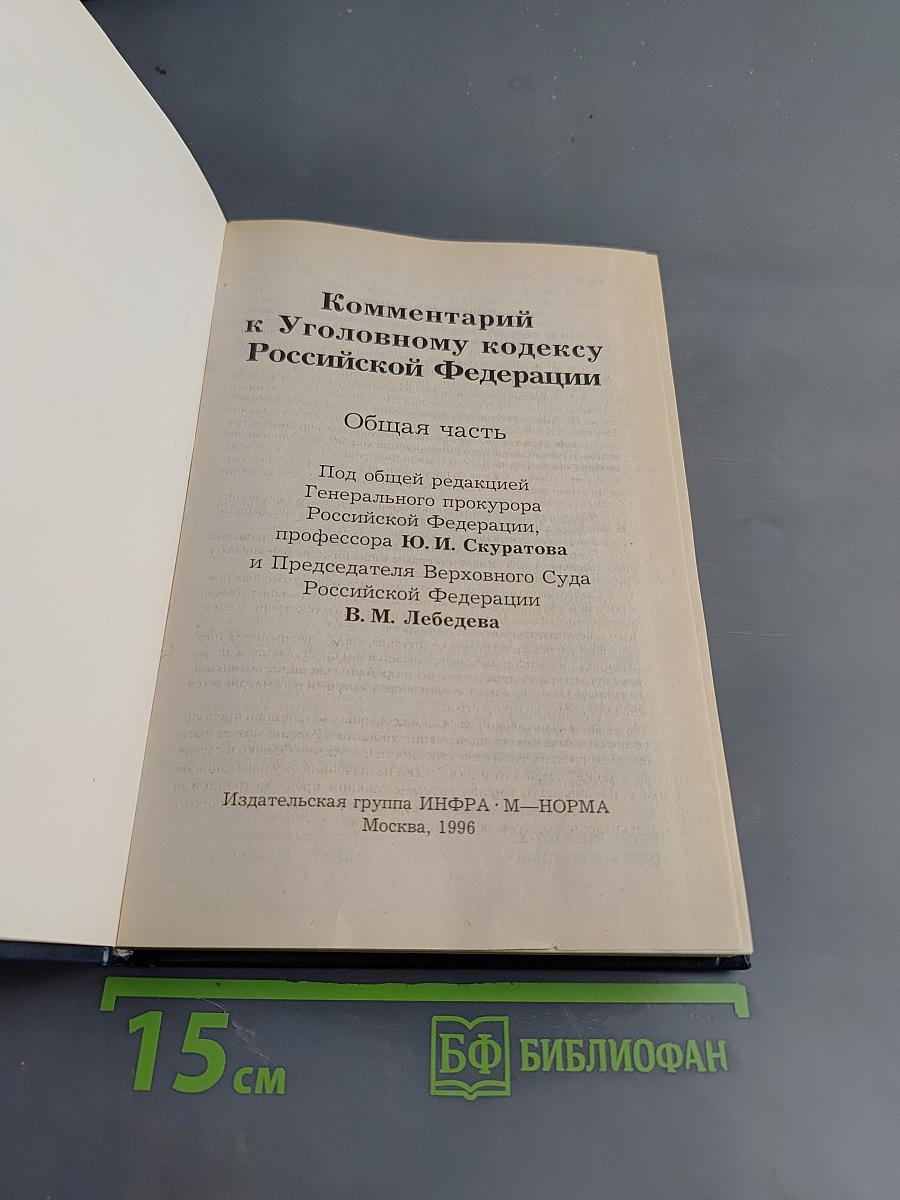 Комментарий к Уголовному кодексу Российской Федерации. Общая часть