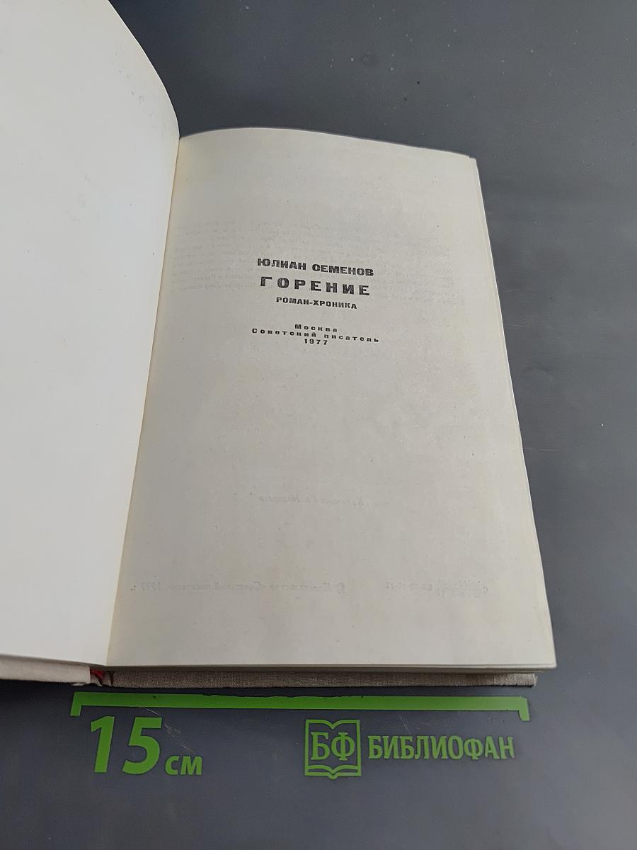 Горение. Роман-хроника