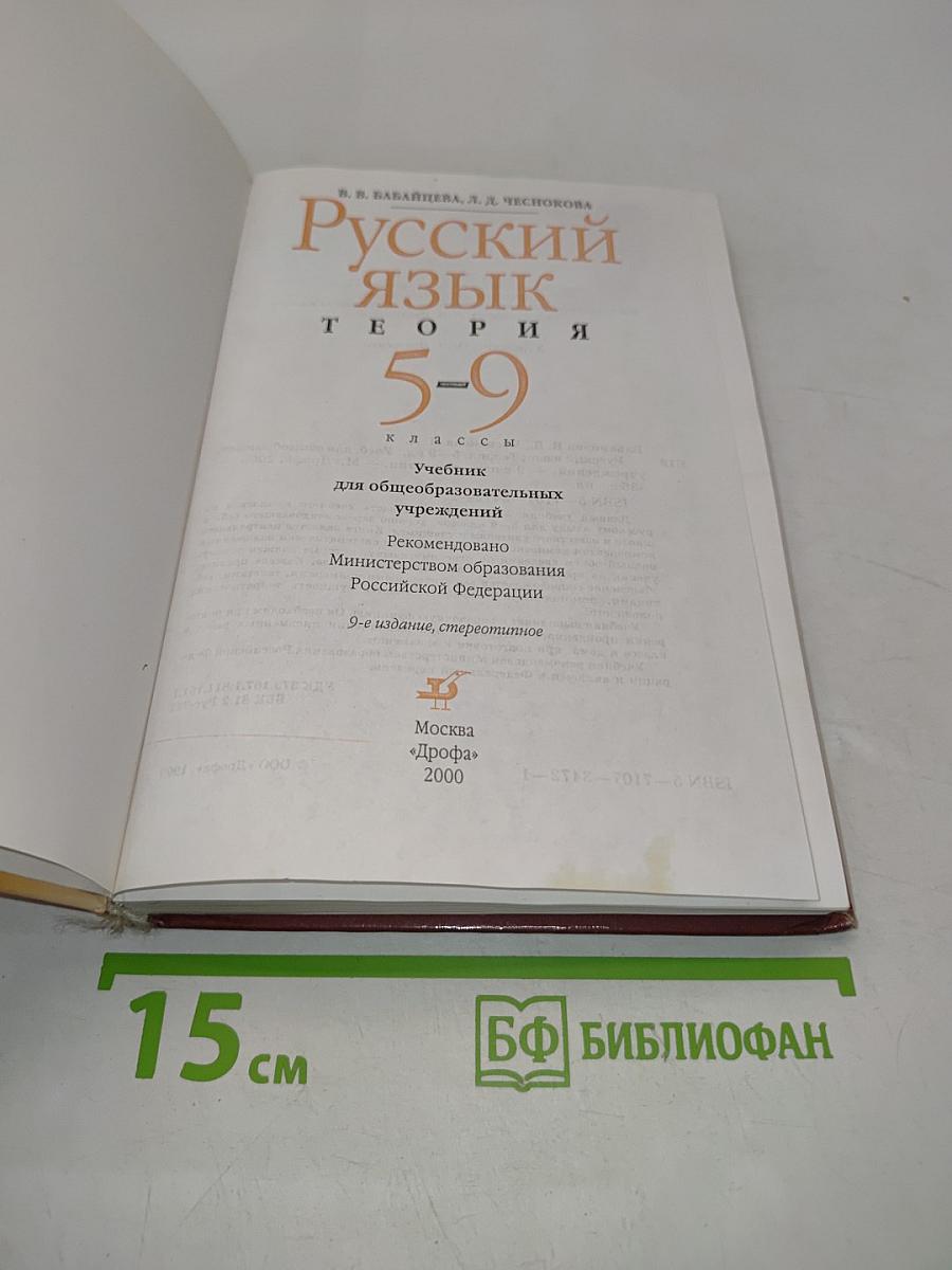 Русский язык. Теория. 5-9 классы