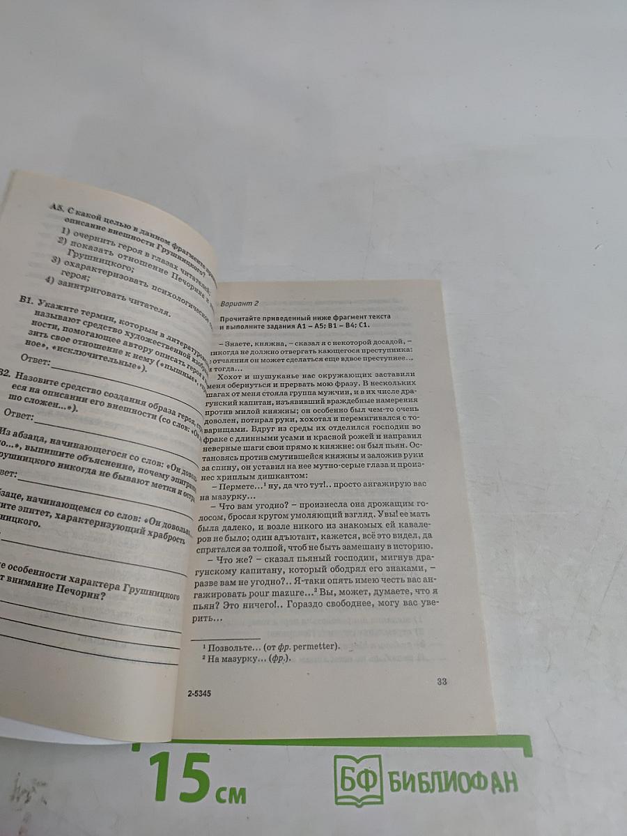 Тесты по литературе. 9 класс