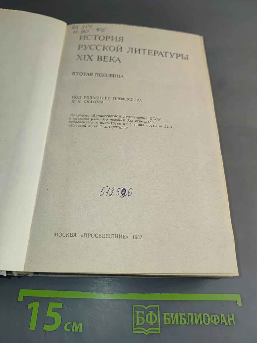 История русской литературы XIX века. Вторая половина