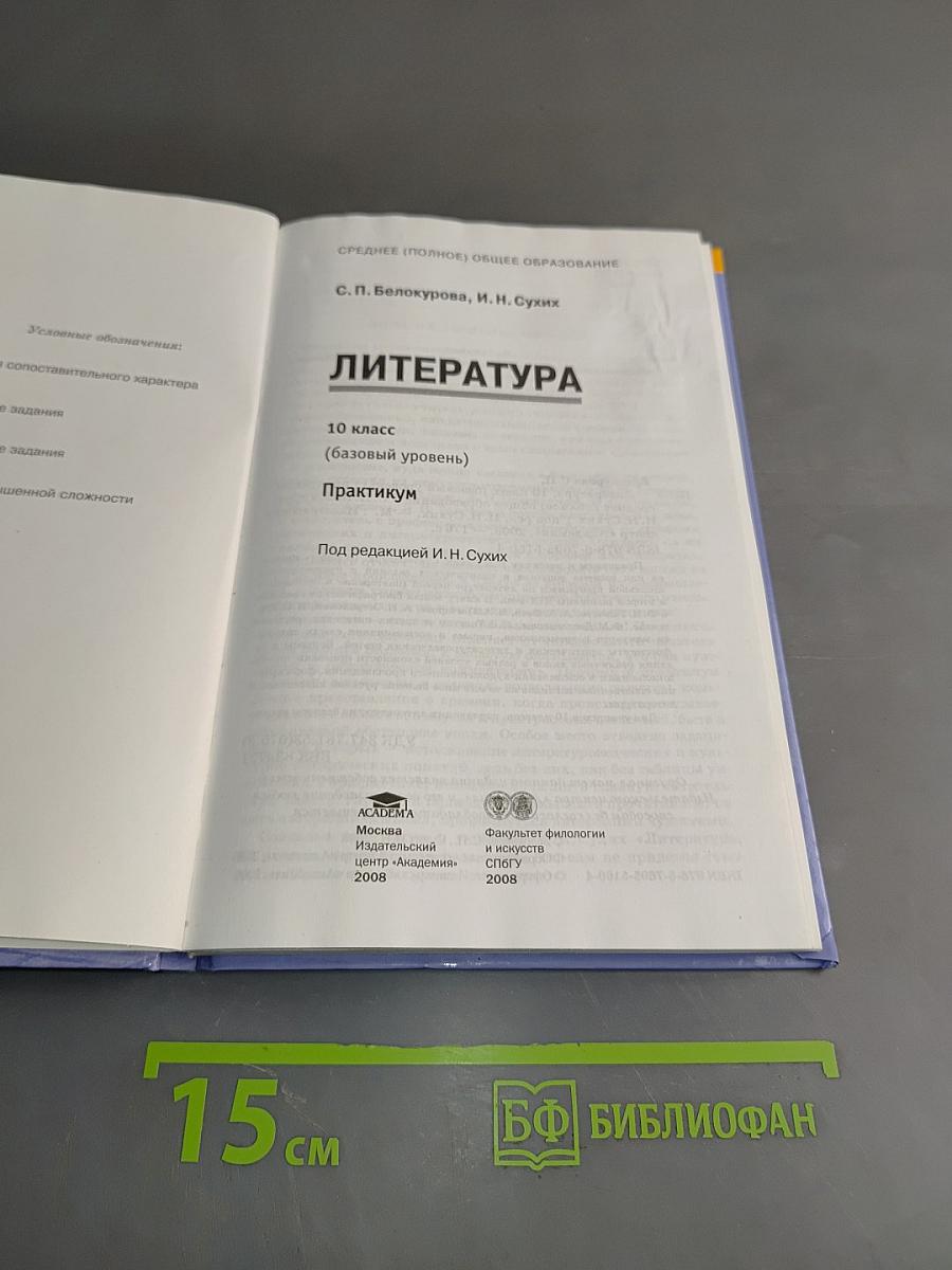 Литература. Практикум. 10 класс (базовый уровень)