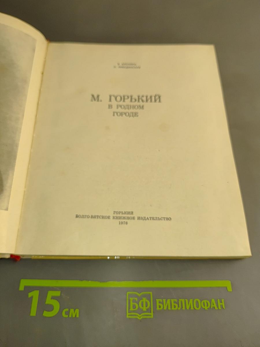 М. Горький в родном городе