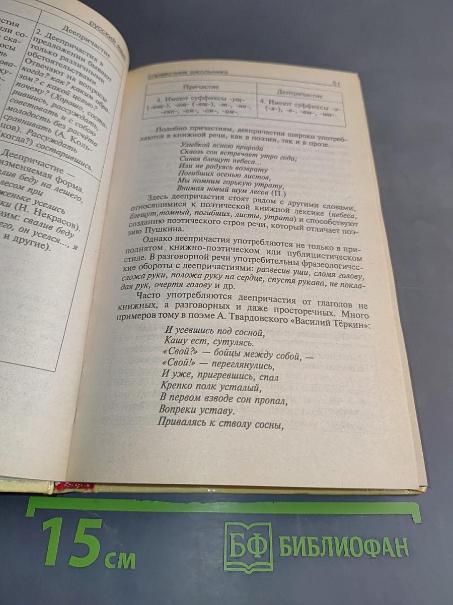 Русский язык. Справочник школьника