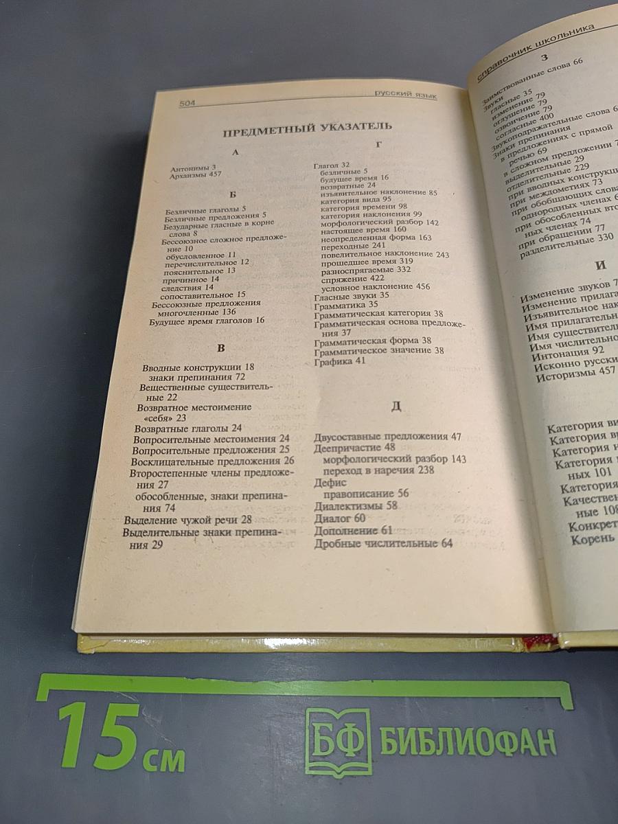 Русский язык. Справочник школьника