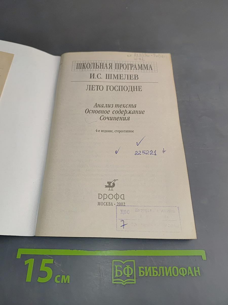 Лето Господне. Анализ текста. Основное содержание сочинений