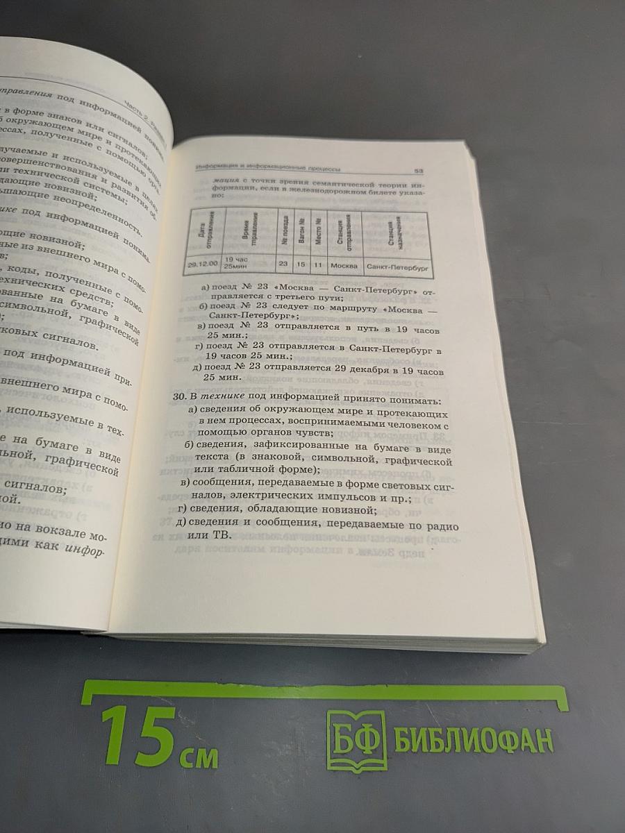 Информатика. Тестовые задания. Методическое пособие