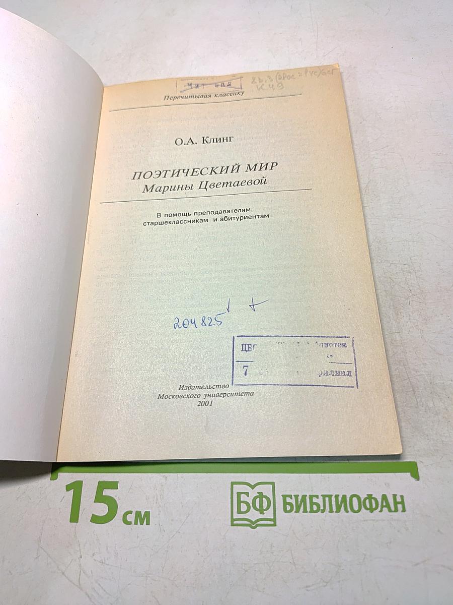Поэтический мир Марины Цветаевой