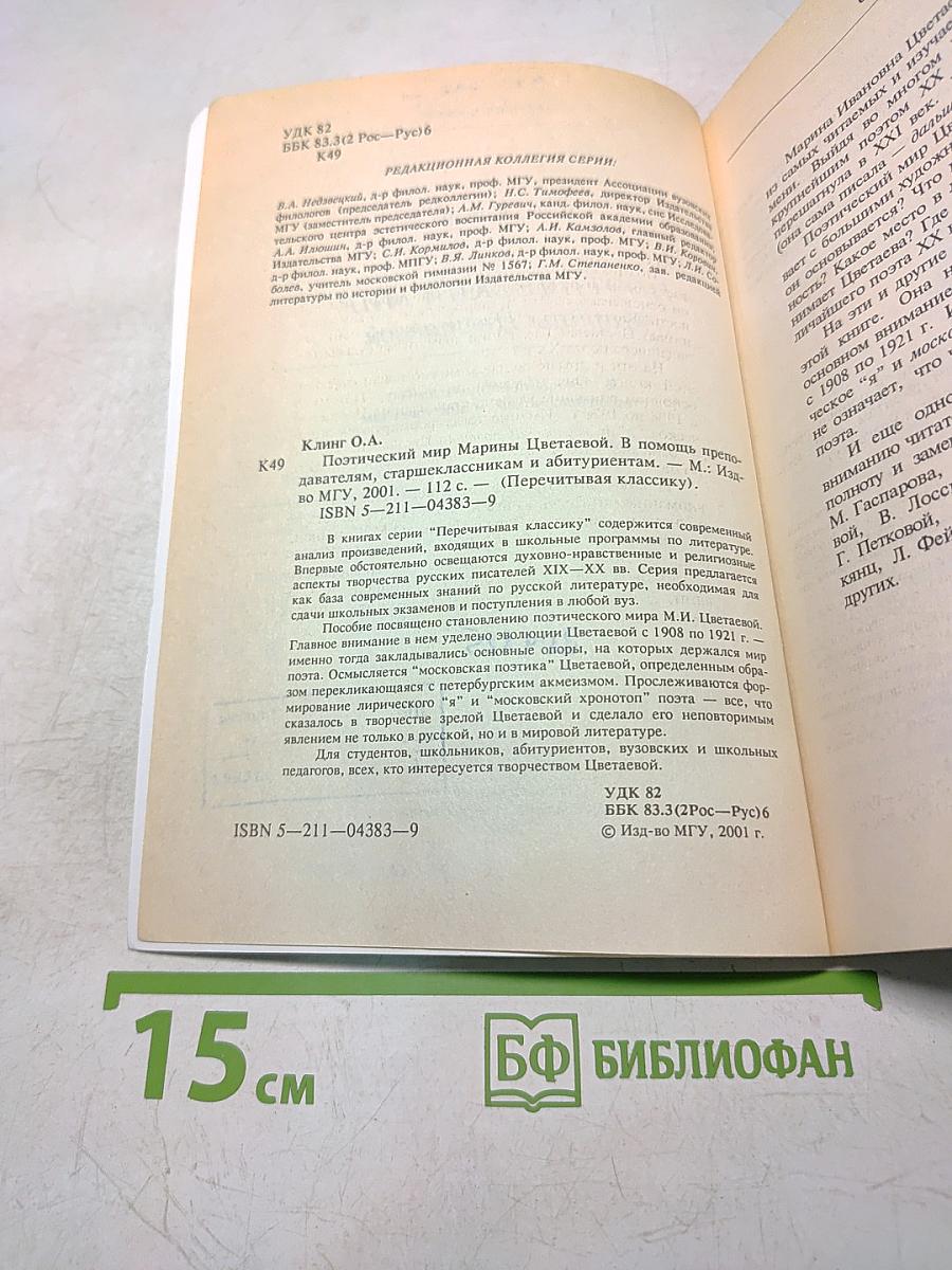 Поэтический мир Марины Цветаевой