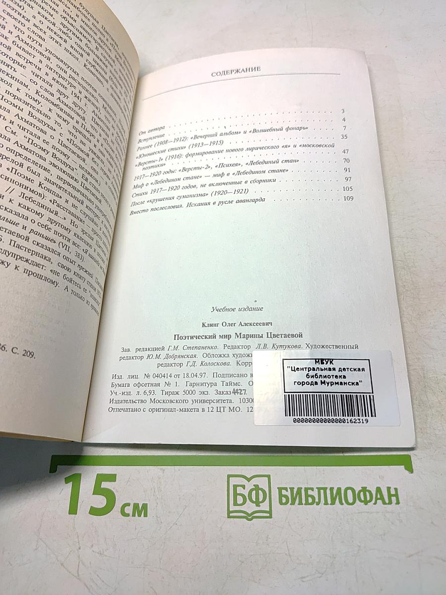 Поэтический мир Марины Цветаевой