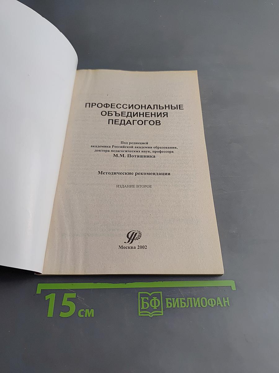 Профессиональные объединения педагогов. Методические рекомендации
