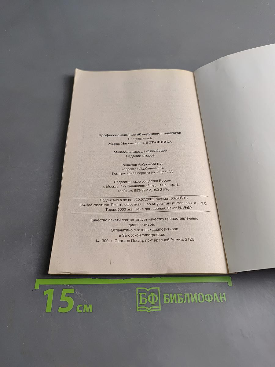 Профессиональные объединения педагогов. Методические рекомендации