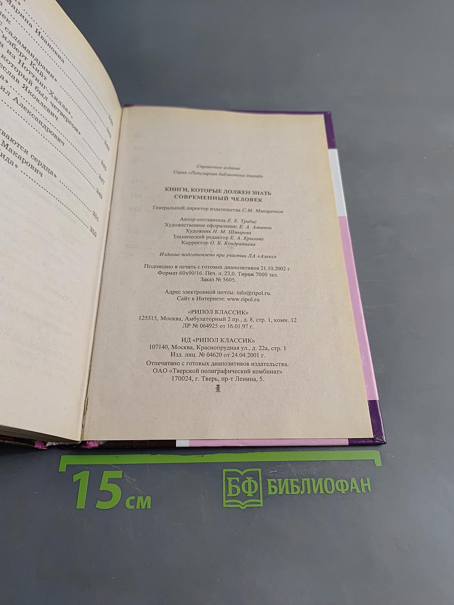 Книги, которые должен знать современный человек