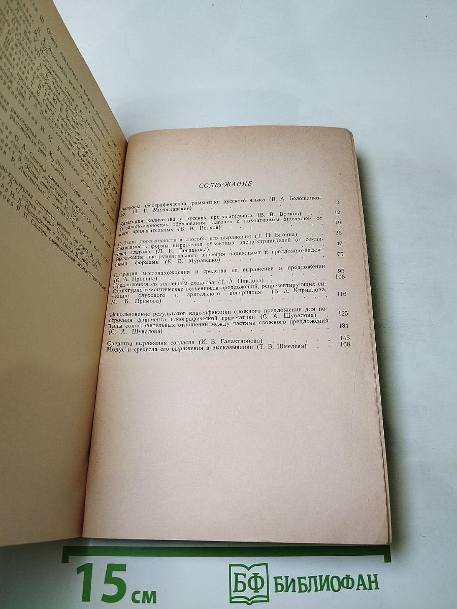 Идеографические аспекты русской грамматики